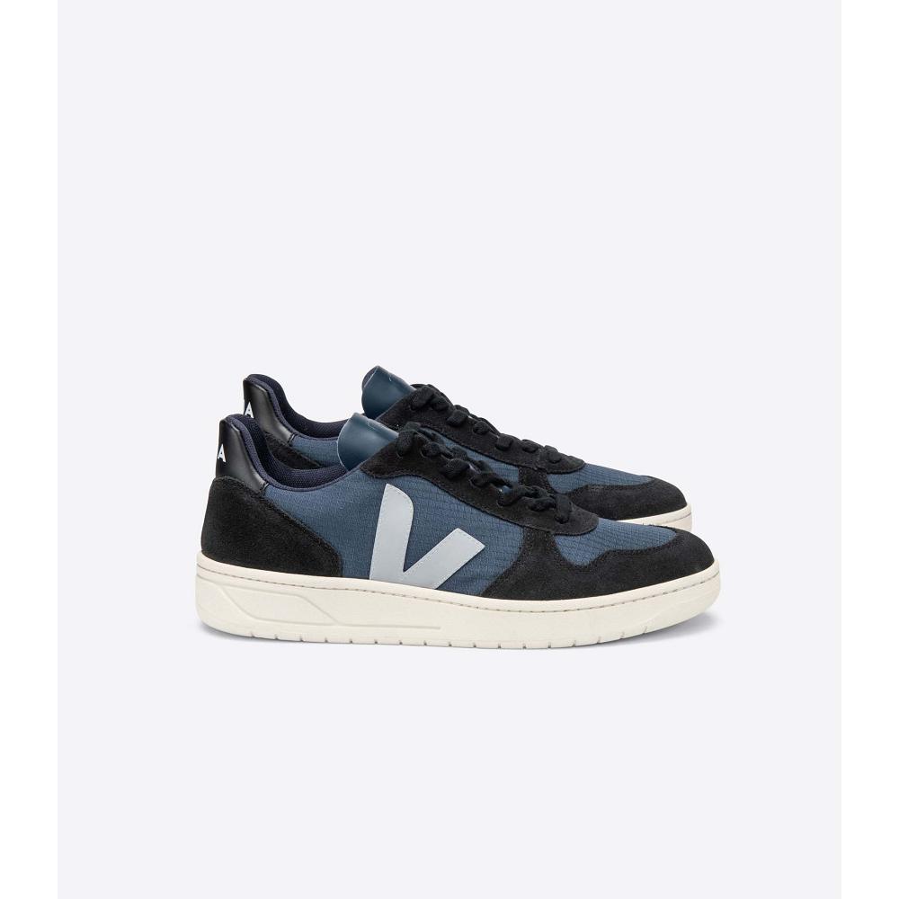 Women\'s Veja V-10 RIPSTOP Sneakers Blue/Black | ZA 661WNB